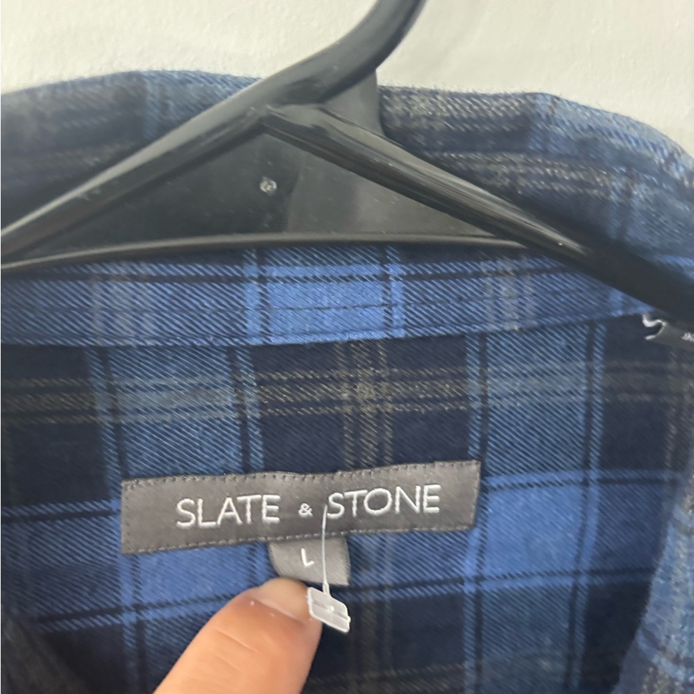 Slate & Stone Blue Plaid Casual Shirt - Picture 6 of 9